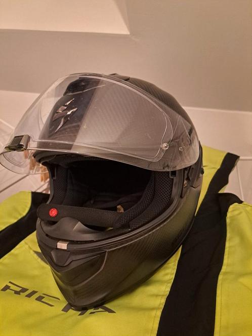 SCORPION EXO-14000 II carbon maat L + pinlock, Motoren, Kleding | Motorhelmen, L, Overige merken, Tweedehands, Ophalen of Verzenden
