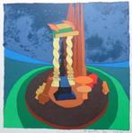 VIC GENTILS / FIGURATIE / KLEURLITHO / 56x46cm / SIG / 1970, Antiek en Kunst, Ophalen of Verzenden