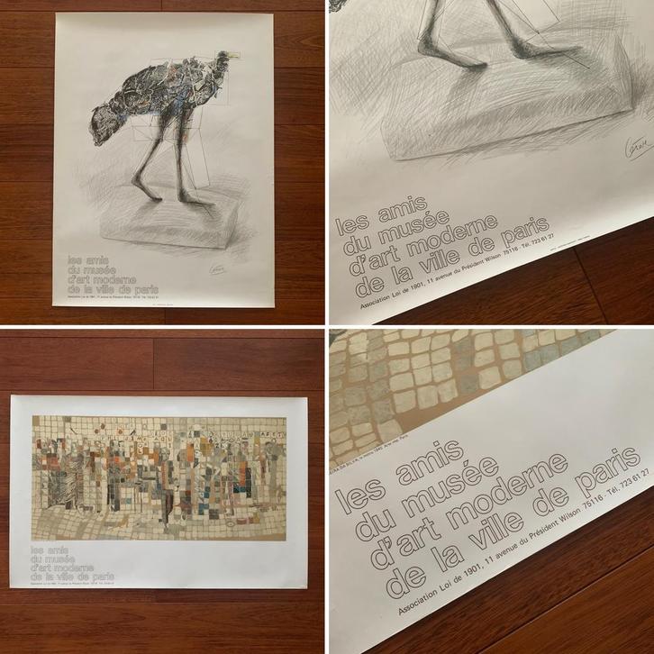 Lot x2 Affiches Vintage AMIS DU MUSÉE D’ART MODERNE DE PARIS, Collections, Posters & Affiches, Comme neuf, Enlèvement ou Envoi