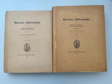 Henri van den Berch – Recueil d’épitaphes, 2 volumes beschikbaar voor biedingen
