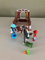 Playmobil paard in stal + amazone en kind + accessoires, Ophalen of Verzenden
