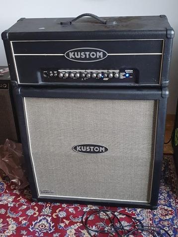 Tête d'ampli + box 4*12 Kustom Quad 100 HD beschikbaar voor biedingen