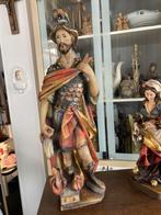 statue en bois polychrome de Saint Florian 54 cm, Enlèvement ou Envoi