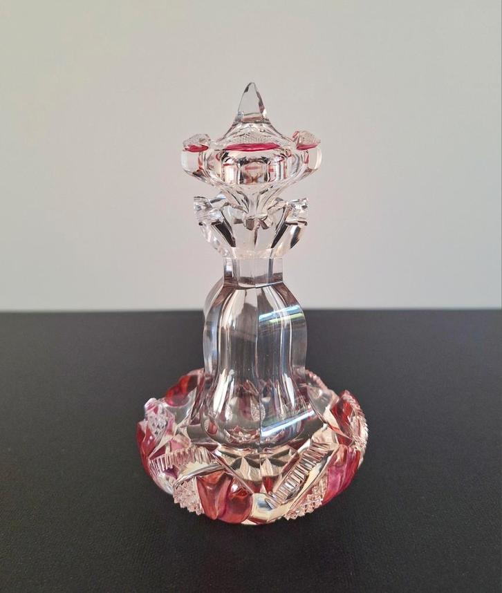 19e eeuws antiek Boheems kristallen parfumflesje, Antiek en Kunst, Antiek | Glaswerk en Kristal, Ophalen of Verzenden