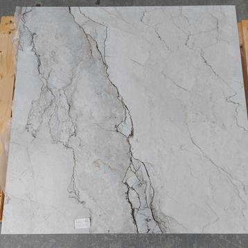 OP=OP Tegel marmerlook 60x60 cm mat grijs 2,5m2 nr46 beschikbaar voor biedingen