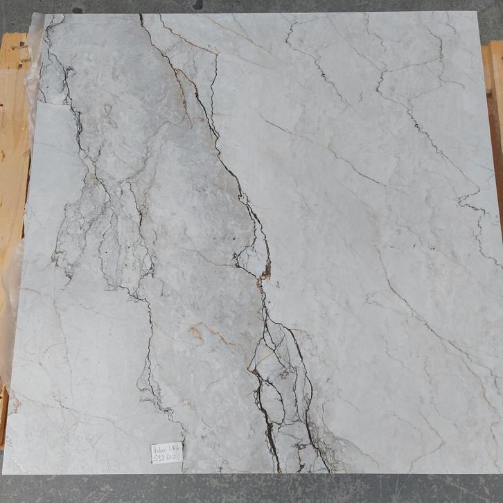 OP=OP Tegel marmerlook 60x60 cm mat grijs 2,5m2 nr46, Huis en Inrichting, Woonaccessoires | Overige, Nieuw, Ophalen of Verzenden