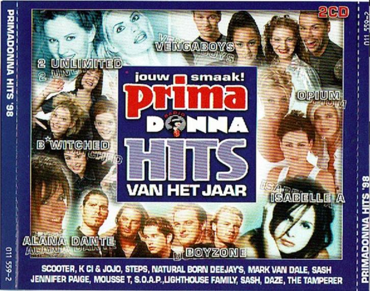Prima Donna Hits Jaar '98 - Yasmine , Fiocco ,Scooter(2XCD), Cd's en Dvd's, Cd's | Verzamelalbums, Ophalen of Verzenden