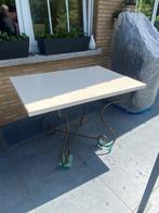 Table avec pied (intérieur ou extérieur), Jardin & Terrasse, Comme neuf, Autres matériaux, 4 places, Enlèvement