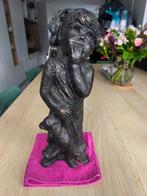 Bronzen beeld, Meisje met teddy beer, Ophalen, Koper