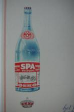 Spa Reine spijskaart 21 cm x 14 cm oude kaart, Ophalen of Verzenden, Zo goed als nieuw, Gebruiksvoorwerp