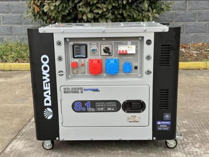 Daewoo DDAE10500DSE-3G diesel generator NIEUW, Doe-het-zelf en Bouw, Aggregaten, Nieuw, Dieselolie, 5 tot 10 kVA, Elektrisch startend