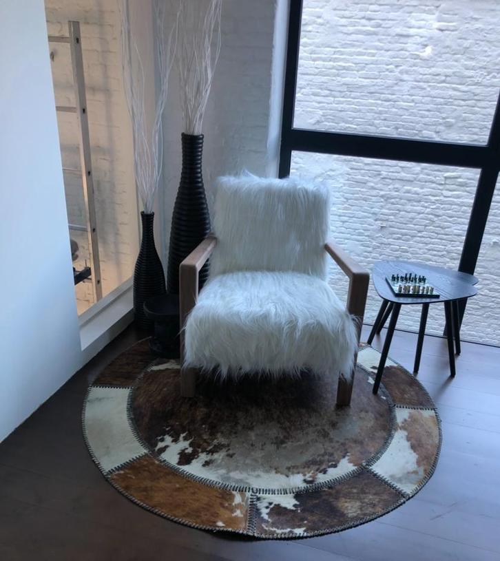 Superzacht fauteuil, Huis en Inrichting, Fauteuils, Zo goed als nieuw, Hout, Stof, Overige materialen, 50 tot 75 cm, 75 tot 100 cm