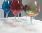 6 grands verres à vin colorés - Verre de Murano - Années 195, Collections, Enlèvement ou Envoi, Comme neuf, Autres types