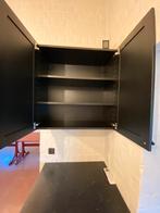 TOPPER keuken kasten - zwartbruin houtnerf structuur, Ophalen, 200 cm of meer, Zwart, 50 tot 100 cm