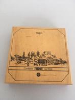 HOUTEN doosje stad ‘Trier’ vierkant 16,5 cm., Antiek en Kunst, Ophalen