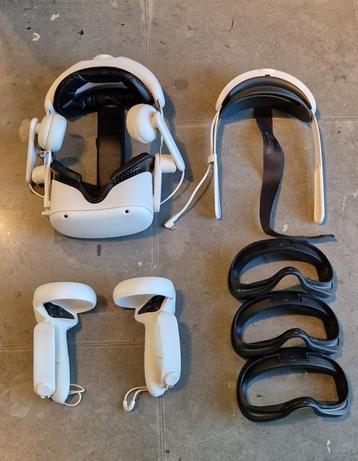 Meta Oculus Quest 2 (256 GB) met accessoires, Enlèvement, Comme neuf, Lunettes VR, Autres plateformes