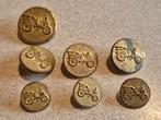 7 stuks oude knopen met oldtimer applicatie; samen €10, Hobby en Vrije tijd, Ophalen of Verzenden, Gebruikt, Knoop of Knopen