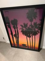 Malibu sunset poster met kader, Huis en Inrichting, Zo goed als nieuw, Ophalen