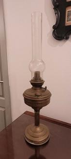 Lampe à pétrole ancienne cuivre jaune, Enlèvement ou Envoi