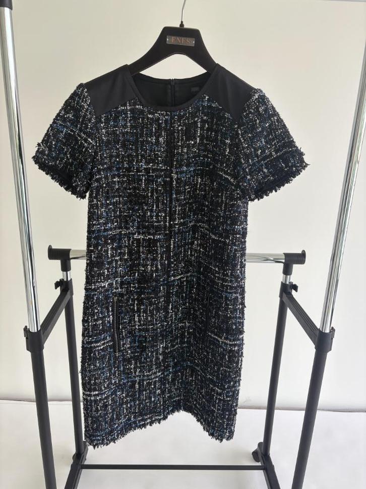Karl Lagerfeld blauw-zwarte jurk maat 34, Kleding | Dames, Jurken, Zo goed als nieuw, Maat 34 (XS) of kleiner, Blauw, Boven de knie