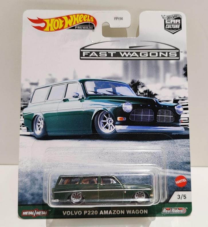 Hot Wheels Volvo P220 Amazon Wagon Fast Wagons (uit 2021), Hobby en Vrije tijd, Modelauto's | Overige schalen, Ophalen of Verzenden