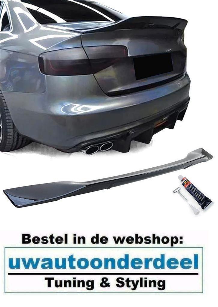 Achterklep Ducktale Spoiler Zwart Geschikt voor Audi A4 8K S, Auto diversen, Tuning en Styling, Verzenden