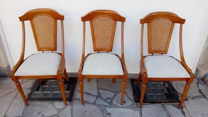 Chaises Salon Bois Massif, Maison & Meubles, Chaises, Utilisé, Cinq, Six Chaises ou plus, Bois, Brun, Enlèvement