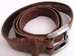 Leder riem bruin 100 cm lang 2.5 cm breed damart 90/36, 95 tot 105 cm, Damart, Bruin, Echt leder