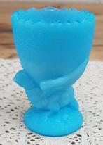 Lichtblauw opaline eierdopje kip/kuikentje Portieux, Antiek en Kunst, Ophalen of Verzenden