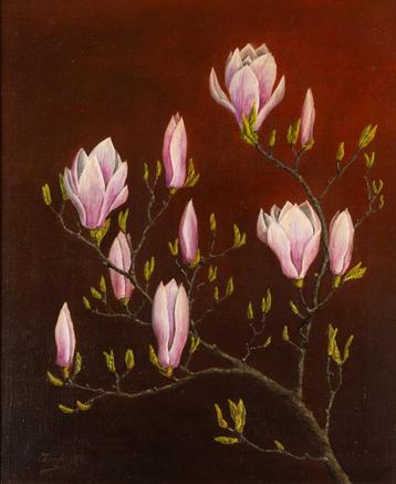 Schilderij - Magnolia door R. Tanghe beschikbaar voor biedingen