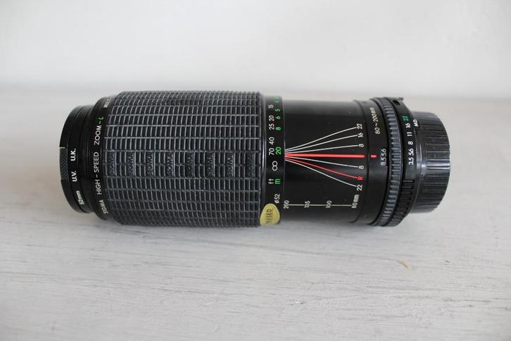 Sigma 80-200mm f3.5 High Speed Zoom Multi-gecoat objectief, Audio, Tv en Foto, Foto | Lenzen en Objectieven, Zo goed als nieuw