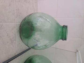 Decoratieve groene vaas - 38 cm, Antiek en Kunst, Antiek | Vazen, Ophalen