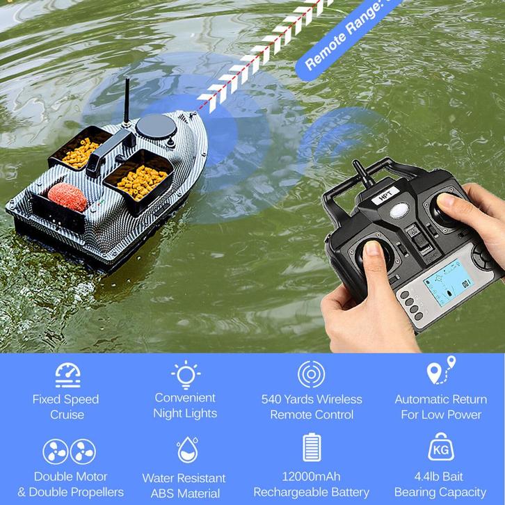 Professionele Voerboot Met GPS Incl. RC. Range 500m. Nieuw!, Watersport en Boten, Hengelsport | Karpervissen, Nieuw, Ophalen of Verzenden