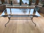 Gratis eettafel met glazen blad, Huis en Inrichting, Tafels | Eettafels, Ophalen of Verzenden, Gebruikt