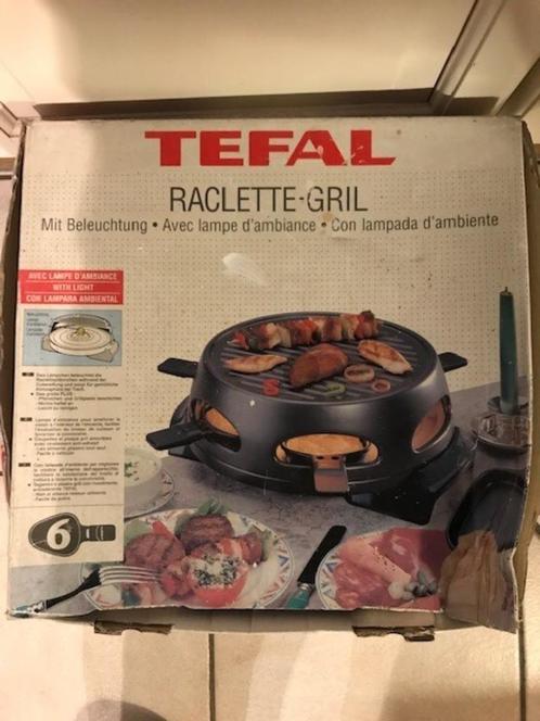 TEFAL raclette - grill pour 6 personnes, avec éclairage, Electroménager, Appareils à gourmet, Utilisé, 4 à 7 personnes, Enlèvement ou Envoi