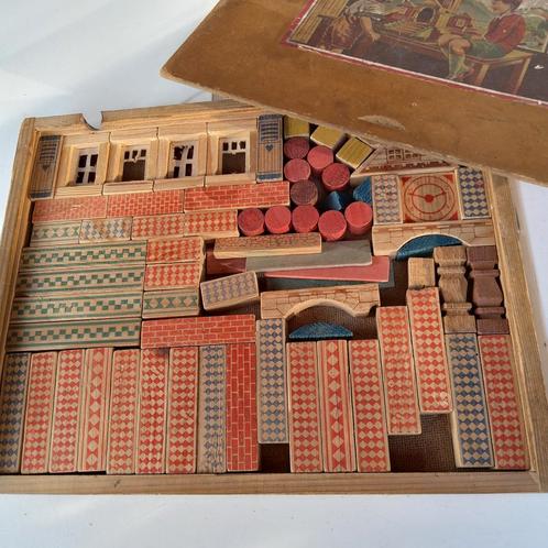 Oude blokkendoos. 33 x 25 cm, Antiek en Kunst, Antiek | Speelgoed, Ophalen of Verzenden