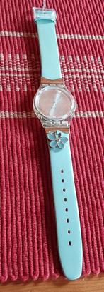 Vintage Swatch horloge uit 2005 Ge160 dameshorloge in blauw, Ophalen of Verzenden, Swatch, Zo goed als nieuw, Zilver
