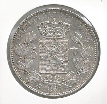 12999 * LÉOPOLD 1 * 5 francs 1865 * Z.Fr/Pr