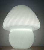 Vintage Murano tafellamp wit mushroom lamp glas, Moins de 50 cm, Enlèvement ou Envoi, Verre, Utilisé