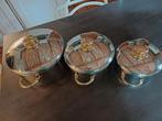 3 casseroles inox 18/10, Ophalen, Zo goed als nieuw, Inox