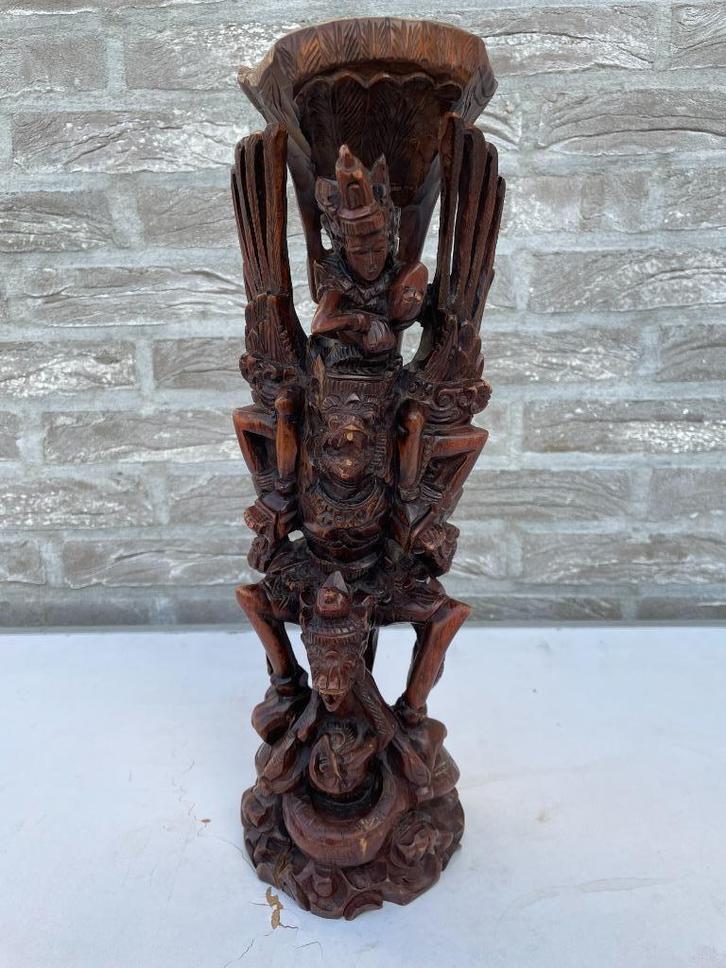oosters houten garuda beeld - 40 cm, Antiek en Kunst, Kunst | Beelden en Houtsnijwerken, Ophalen of Verzenden