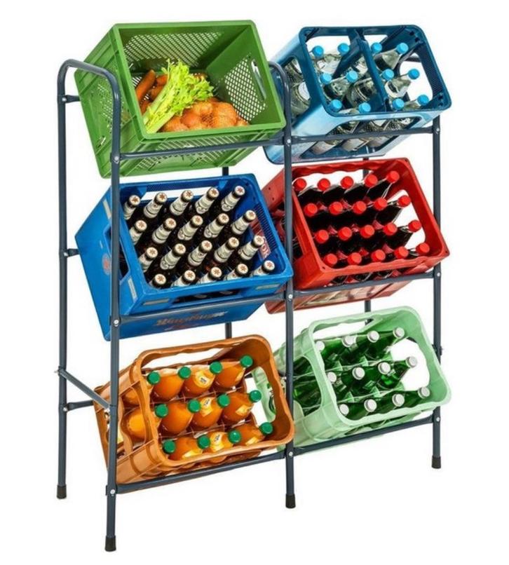 Rek voor 6 (drank)kratten, Huis en Inrichting, Overige Huis en Inrichting, Nieuw, Ophalen