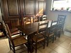 houten tafel & stoelen, Huis en Inrichting, Vijf, Zes of meer stoelen, Bruin, Zo goed als nieuw, Hout