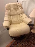 Relax zit met voetsteun, Huis en Inrichting, Fauteuils, Ophalen, Zo goed als nieuw, Leer, 75 tot 100 cm
