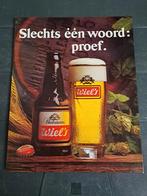 Reclamebord Wiel's Pils Wielemans 1979 karton 28x34cm groot, Verzamelen, Biermerken, Ophalen of Verzenden, Zo goed als nieuw