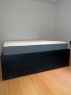 BRIMNES bed 160x200 - zwart, Huis en Inrichting, Ophalen, Zwart, Tweepersoons, Zo goed als nieuw