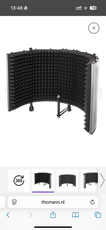 Microfoon isolatiescherm XL Thomann T.bone, Enlèvement, Comme neuf