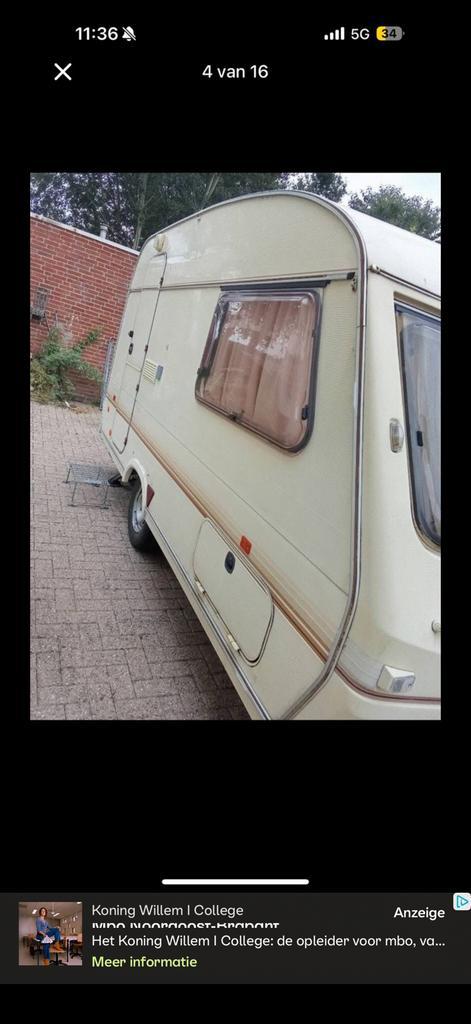 Eccles Topaz 380 caravan VOOR INTRESSEN BELLEN‼️, Caravans en Kamperen, Caravans, Particulier, Ophalen