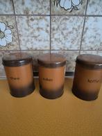 Set van 3 Vintage Brabantia bussen bruin, Antiek en Kunst, Ophalen