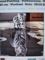 Diamond Painting - kat en tijger - 50 op 50 cm, Ophalen of Verzenden, Nieuw, Knutselwerk